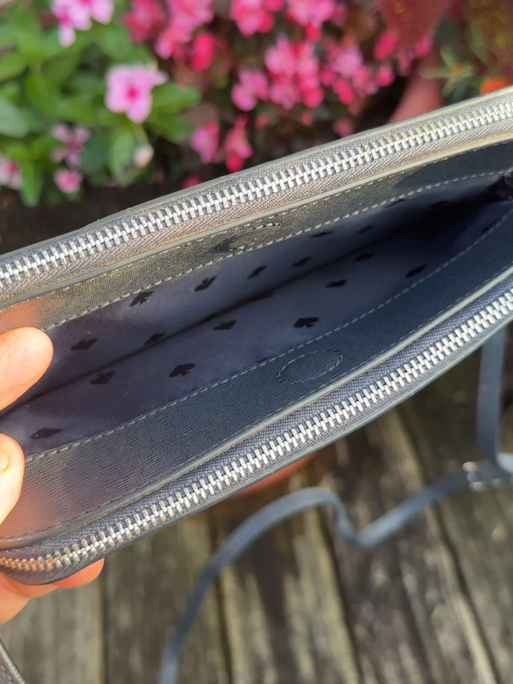 kate spade navy  and Light Blue Alice Polka Dot Wristlet